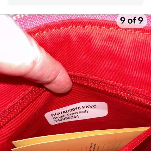 Dooney & Bourke Pink Checkered Crossbody Bag - Picture 8 of 9